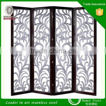 Modern home decor metal partition screens folder Hollow metal art screens dividers