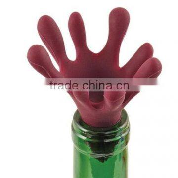 2016 Fancy Reusable Silicone Wine Bottle Stopper and Wine Glass Markers