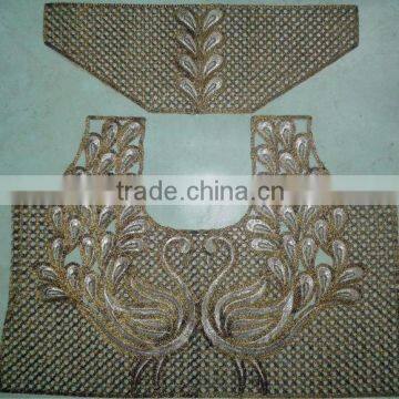 Embroidery design for lady garment neck