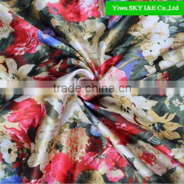 2015 New Design Floral Printed Satin Fabric For Ladies' Dress photo-2