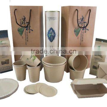 natural color disposable paper tablewares