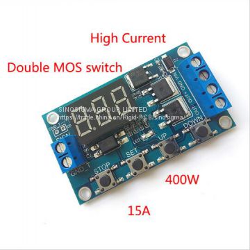 Trigger, cycle, timing, delay switch circuit, double MOS tube control board instead of the relay module, 12V 24V