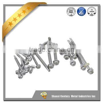 Supply High Quality White Zinc Plated Self Drilling Screws With Rubber Washers photo-3
