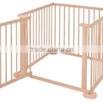 European Standard 4 Side Baby Child Wooden Foldable Kids Playpen Baby Playpen photo-3