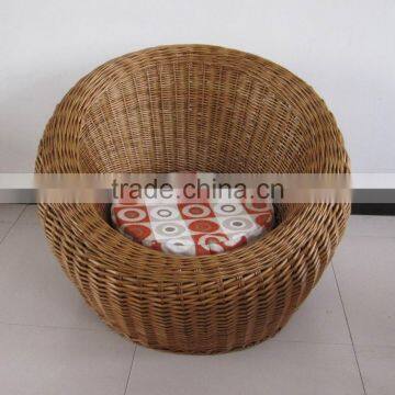 rond willow chair with cotton mat for household