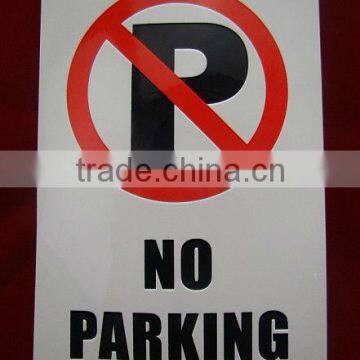 Custom cheap self adhesive no parking pvc sticker