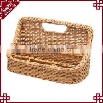 Chic Dividers Design Rattan Handcraft Office Storage Basket Pen Holder