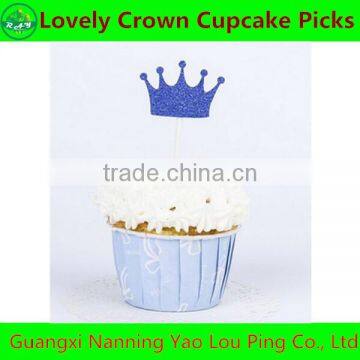 Bling Lovely Crown Cupcake Pick For Decoration Wedding Birthday Party Best Gifts photo-4