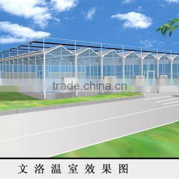 High-tech Glass Greenhouse With Vent System And Heating Solar System photo-6