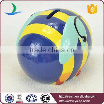 Ceramic Custom Coin Bank With Bee Design photo-5