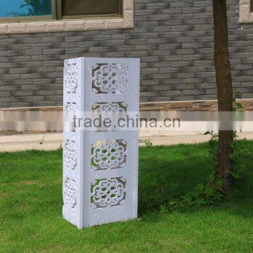 White Bathroom Wooden Wall Corner Shelf photo-2