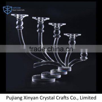 Latest product different types crystal candelabra for wedding tableware for home decor