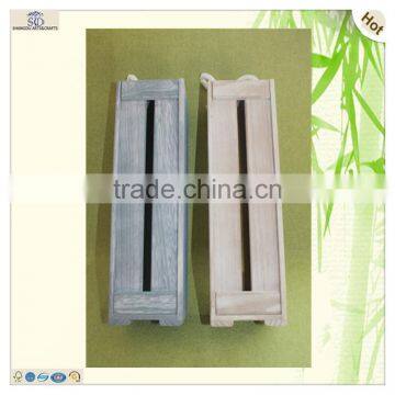 Antique Design One Bottle Single Grid Wooden Wine Box photo-6