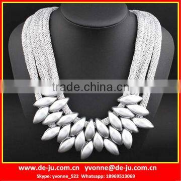 Fancy Ladies Gift Silver Metal Choker Necklace