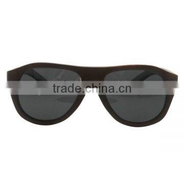 Brown Bamboo Frame Colored Lenses Wood Sunglasses