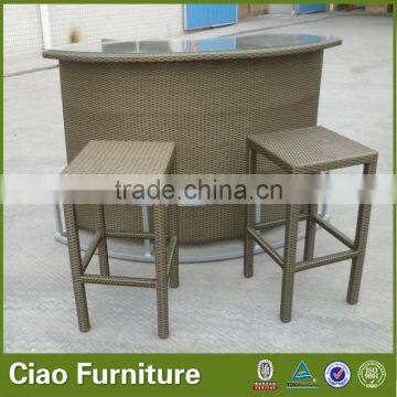 module synthetic rattan bar table set