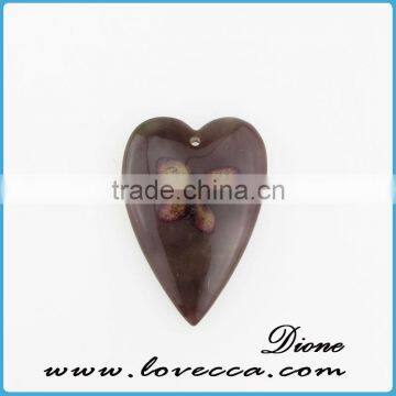 Mix Color Teardrop Real Flower Necklace Pendant photo-5