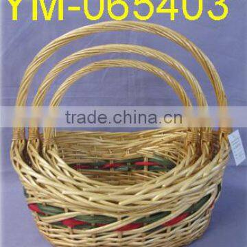 Colorful Boat Shaped Willow Basket