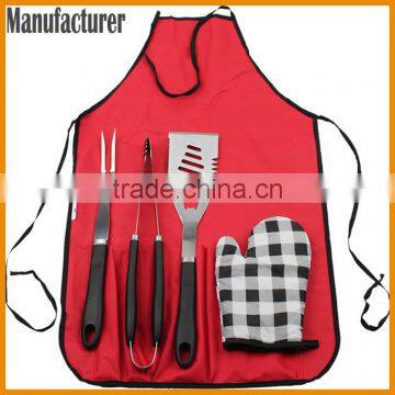 Bbq Tool Set Outdoor BBQ Apron and Utensil Set