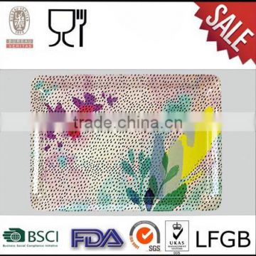 Wholesale custom printing melamine breakfast trays wholesale melamine trays