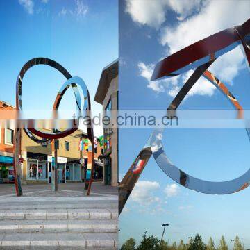 Art Sculptures Abstract Metal Craft Modern Sculpture Swirl Stainless Steel Sculpture photo-4