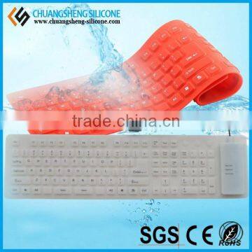 TRANSPARENT WATERPROOF DUSTPROOF SILICONE USB COMPUTER KEYBOARD