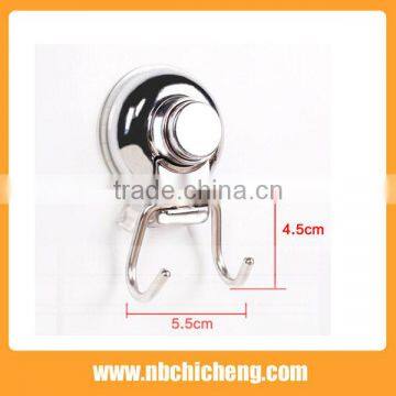 High Quality Wall Mounted Double Hook Sliver Bath Hooks photo-3