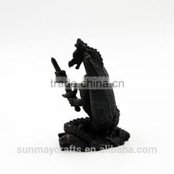 Wholesale Custom High Quality Polyresin Dragon Statue With Sword photo-5