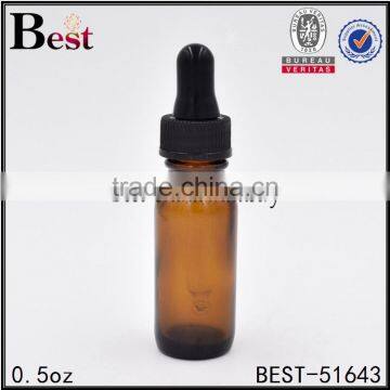 0.5oz Blue Boston Round Bottle Boston Round Glass Bottle With Child Proof Dropper Cap photo-6