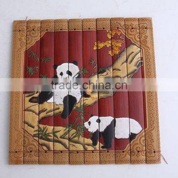 wall decoration panel--bamboo carving / Panda