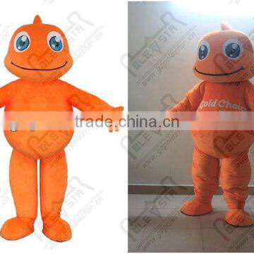 custom orange fish mascot costume show