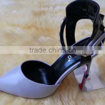 GZY Women High Heel Shoes Slip-on High Quality Guangzhou Stock Fashion Direct Sell Price Fashionable 2017 photo-3