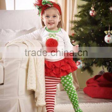 2015 kids beautiful model dress child clothing set for christmas day