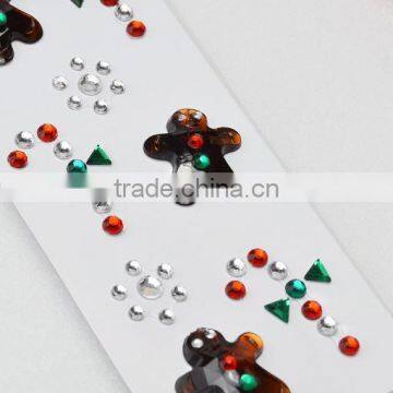 High Quality Wholesale Custom Children DIY Toy Self Adhesive Acrylic Craft Scrapbooking Gems Stone Sticker photo-5