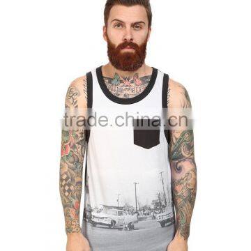 cotton vest custom tank top for men