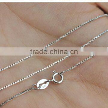 yiwu factory pure necklace 925 sterling silver chain