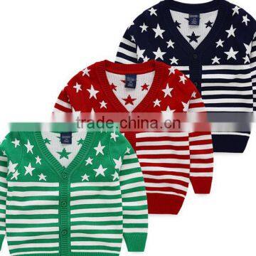 custom varsity star knitt pattern kids cardigan sweater