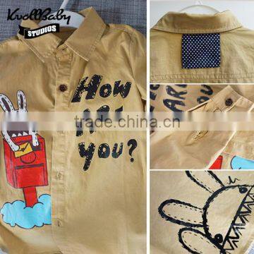 2016 New Korean Styles Kids Shirts Printed Cartoon