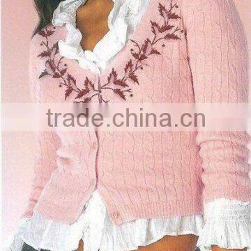 fashion beading hand crochet sweater