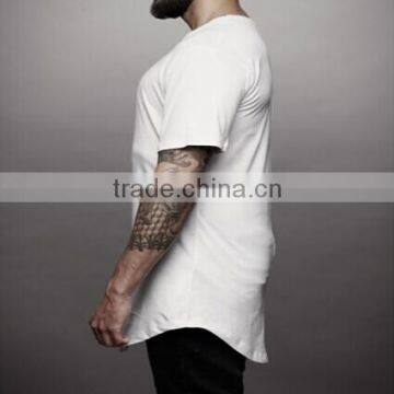 Round bottom casual man long fit t shirt