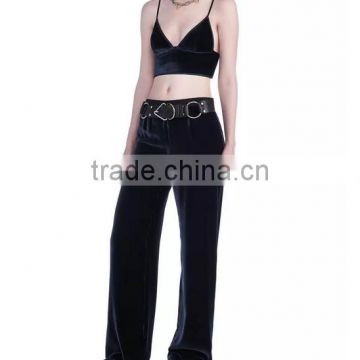 4573 Runwaylover ladies AU sexy velvet flare pants