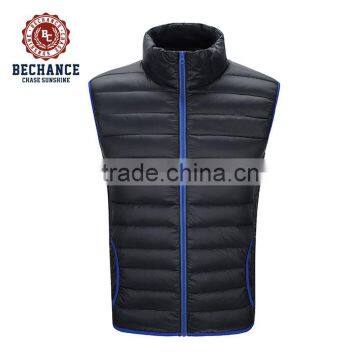 Mens Fashion Down Vest Nylon Sleeveless Down Coat Comfortable Body Warmer