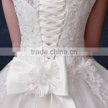 New Arrival Sexy A-Line Lace Wedding Dress 2017 Romantic Robe Mariage Vestido Dresses photo-2