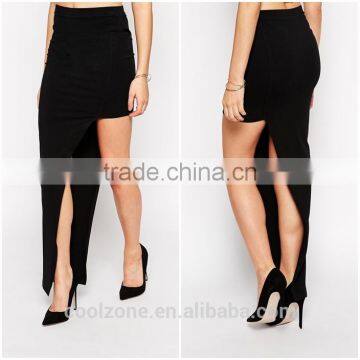 2016 Hot Selling Skirt Manufacturer Sexy Split Long Skirt for Women Maxi Skirt photo-3