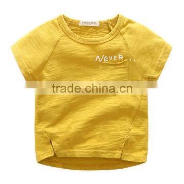 Wholesale Summer Cotton Short Sleeves Boys Kids Round Neck T-shirt photo-4