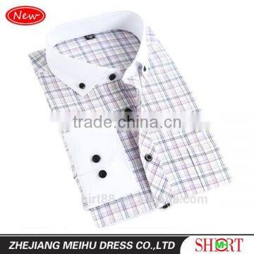 2017 Hig Quality Non Iron Contrast Color Oxford Men New Model Shirt