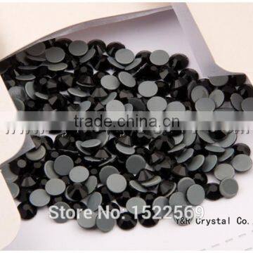 2058HFSS20 1440pcs Round Shape Jet Color Flatback Crystal Glue Base Loose Hot Fix Rhinestones Iron on Stones Clothing Accessorie photo-3