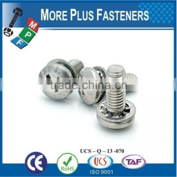 Made in Taiwan Phillips Pan Head External or Internal Tooth Lock Washer SEMS Screw Zinc Plated