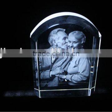 Couple Pic 2D Laser Engraving Crystal photo-3