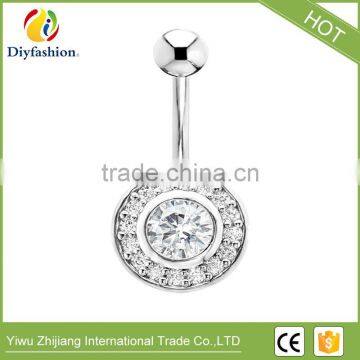 Hot selling AAA cubic zricon navel ring with low price